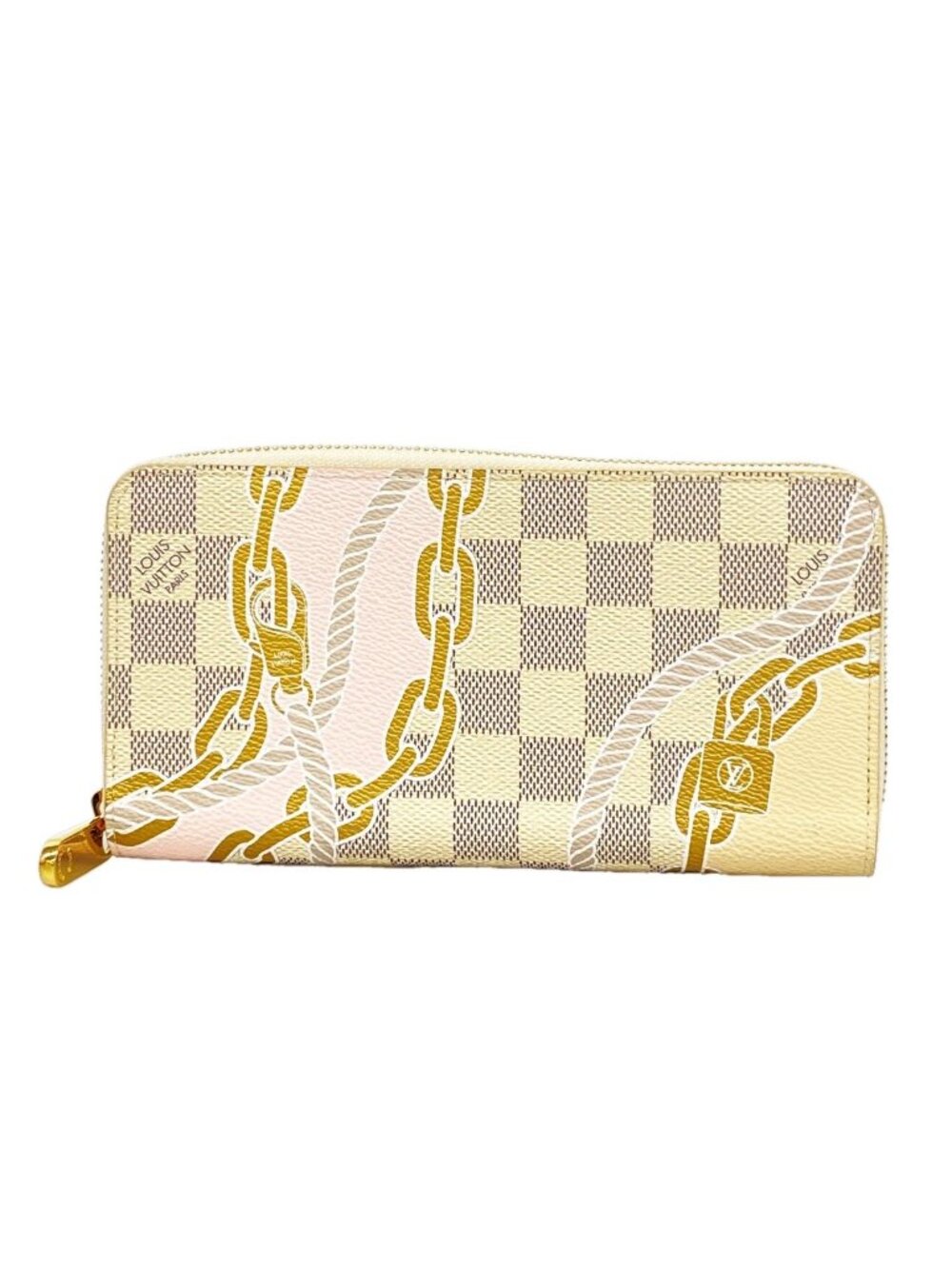 Louis Vuitton Wallet Damier Azur Nautical Zippy White